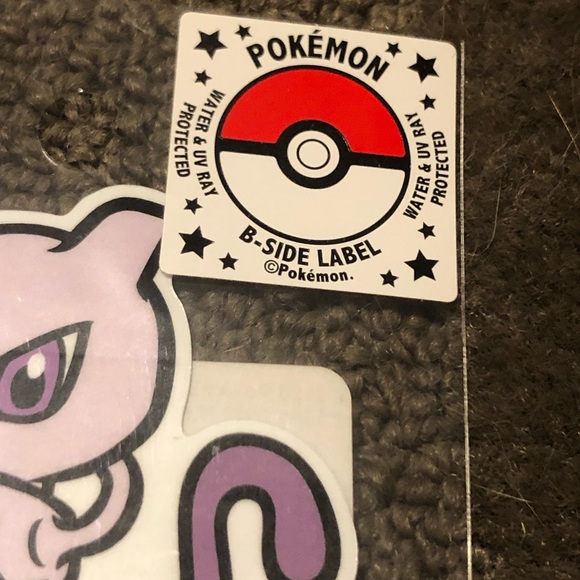 Pokemon 2019 B-Side Label Mewtwo Medium Sized Waterproof Sticker Official Japan - Picture 4 of 6